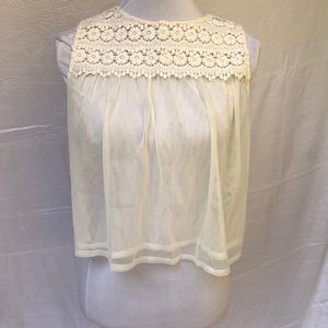 NWOT| Asos| White mesh top|12